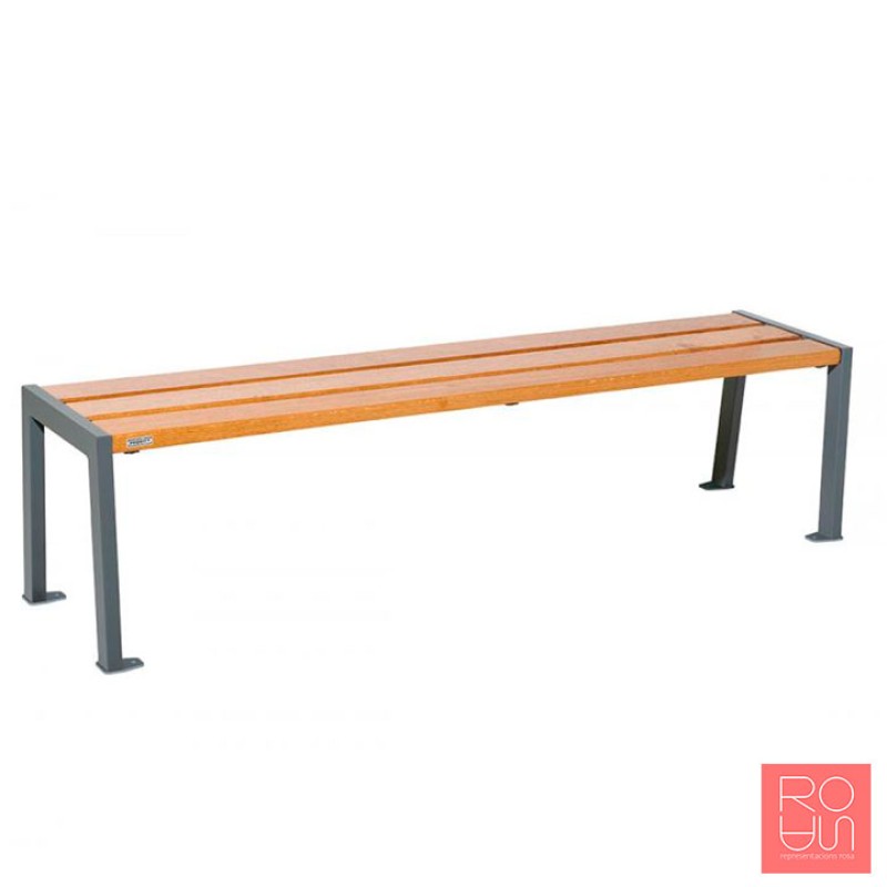 Banqueta Silaos acer i fusta